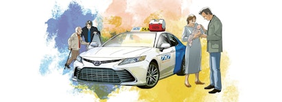 gemaltes Taxi