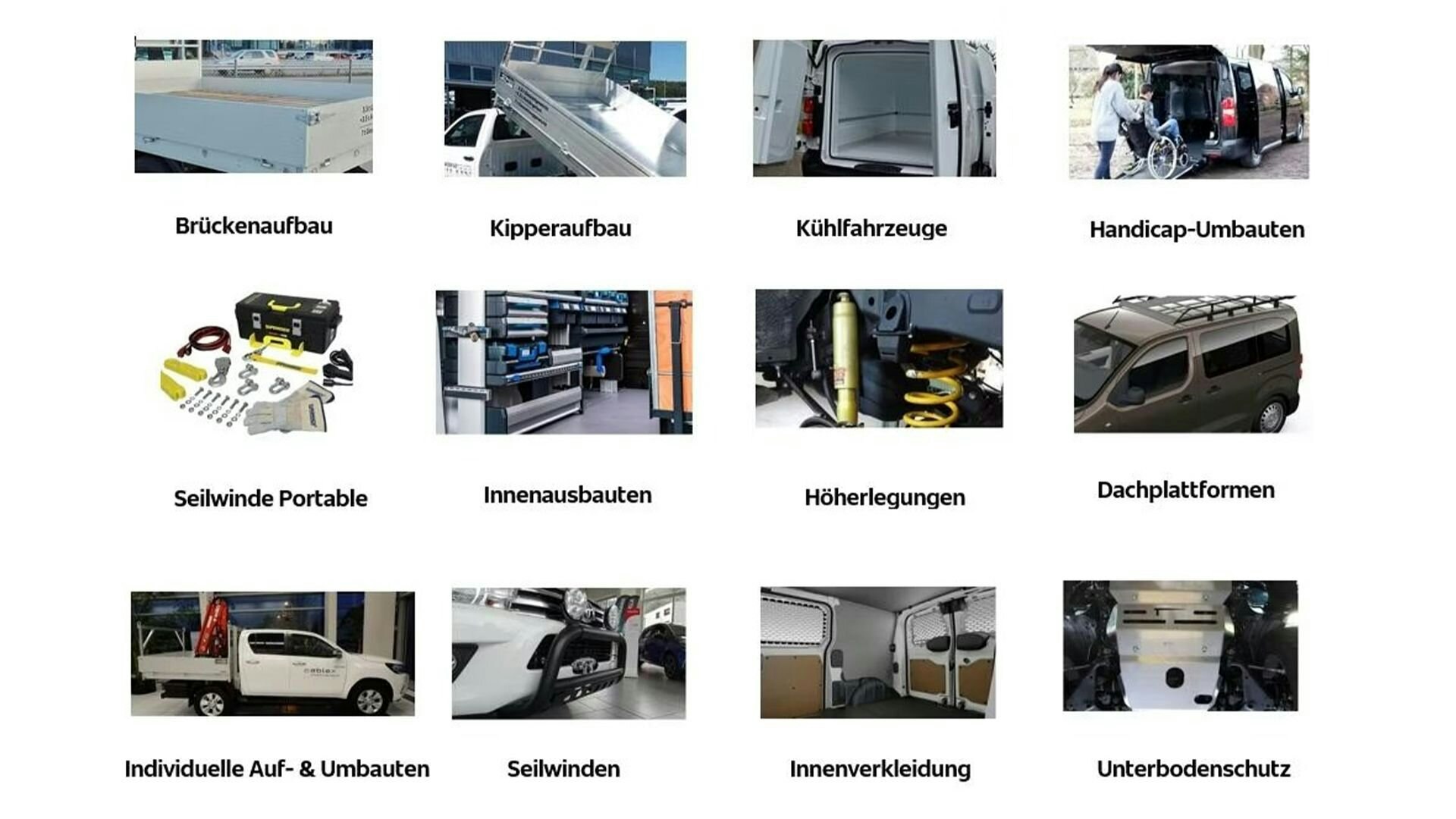 Umbaumöglichkeiten
