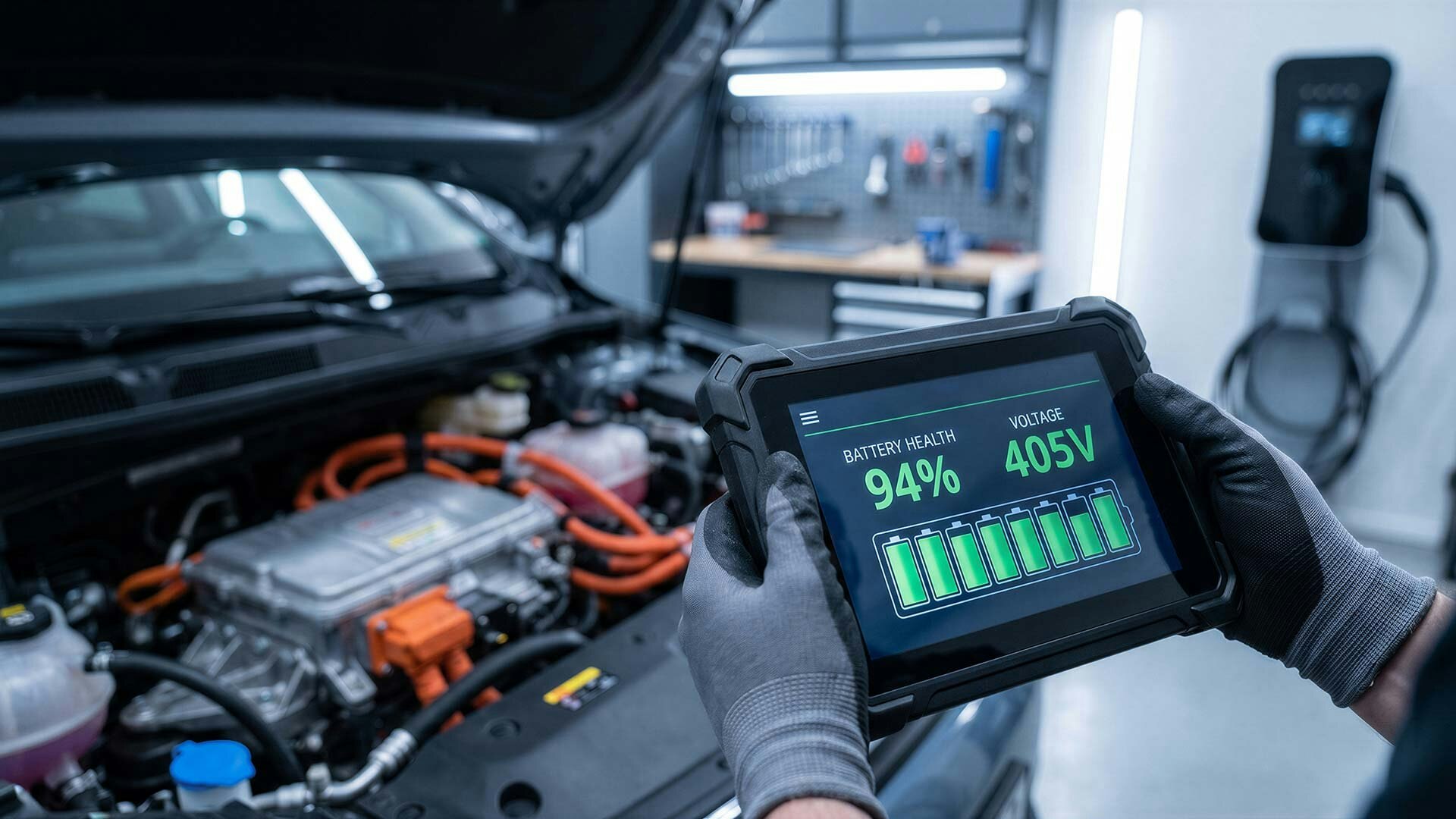 Beispielbild einer Batteriprüfung, die einen guten Batteriestatus anzeigt.